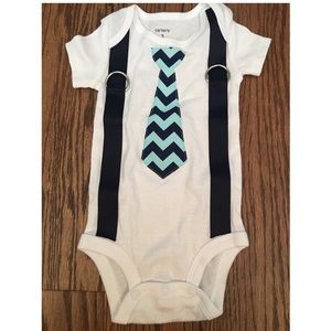 Baby Tie and Suspenders Onesie
